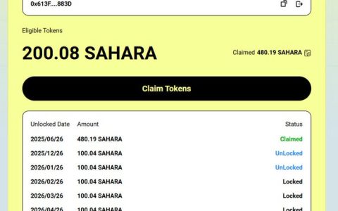 Sahara AI 线性释放开启：如何领取你的 $SAHARA “知识红利”？